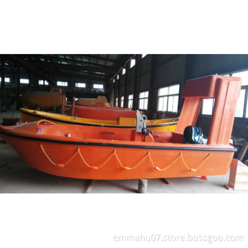 SOLAS approved open rescue boat 4.5m and davit china factory